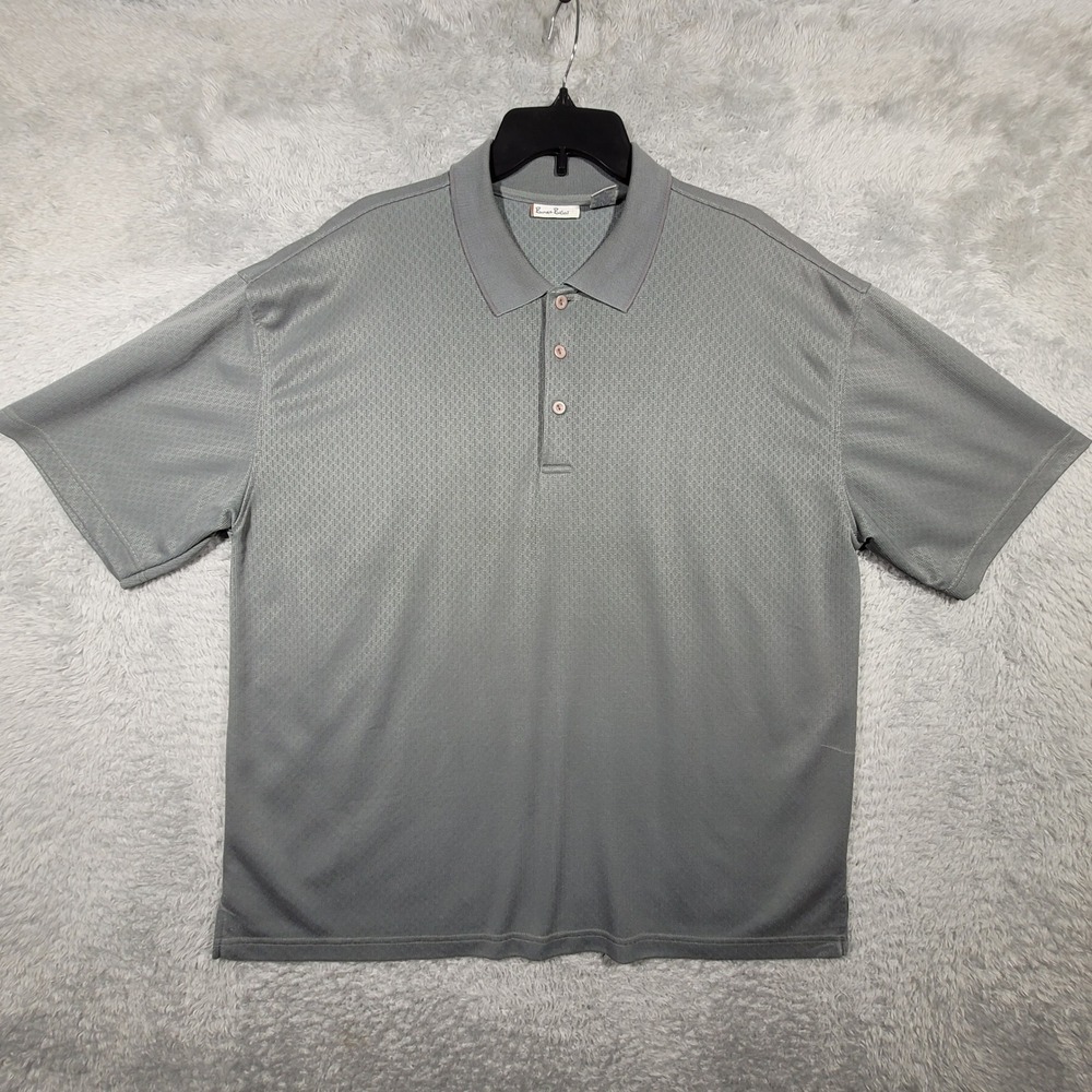 Burma Bibas Mens XL Gray Polo Shirt Short Sleeve Casual‎ Golf